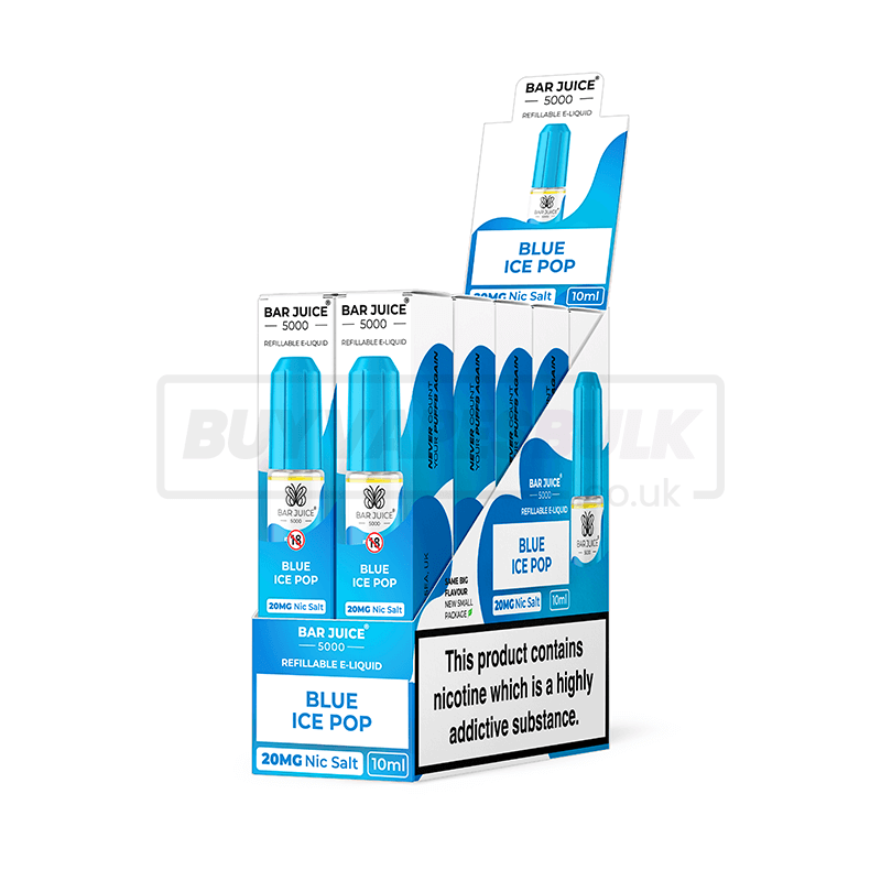 Blue Ice Pop Bar Juice 5000 Nic Salt E-Liquid Pack of 10