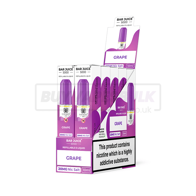 Grape Bar Juice 5000 Nic Salt E-Liquid Pack of 10