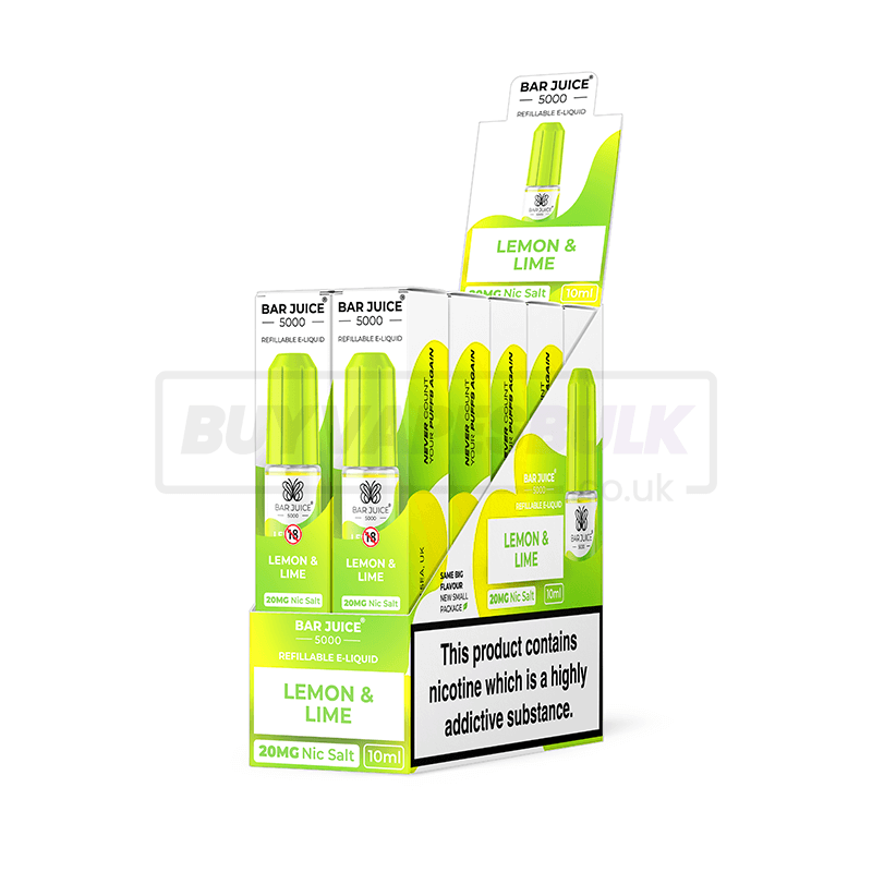 Lemon Lime Bar Juice 5000 Nic Salt E-Liquid Pack of 10