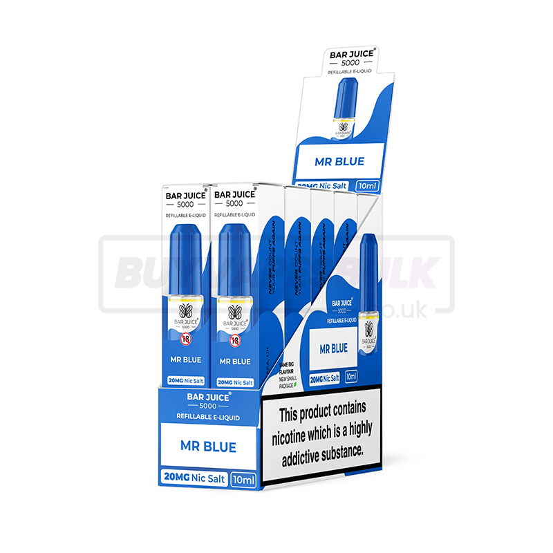 Mr Blue Bar Juice 5000 Nic Salt E-Liquid Pack of 10