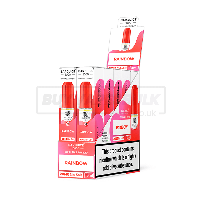 Rainbow Bar Juice 5000 Nic Salt E-Liquid Pack of 10