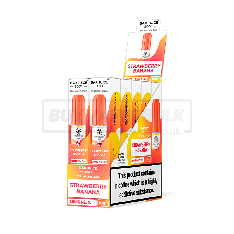 Strawberry Banana Bar Juice 5000 Nic Salt E-Liquid Pack of 10