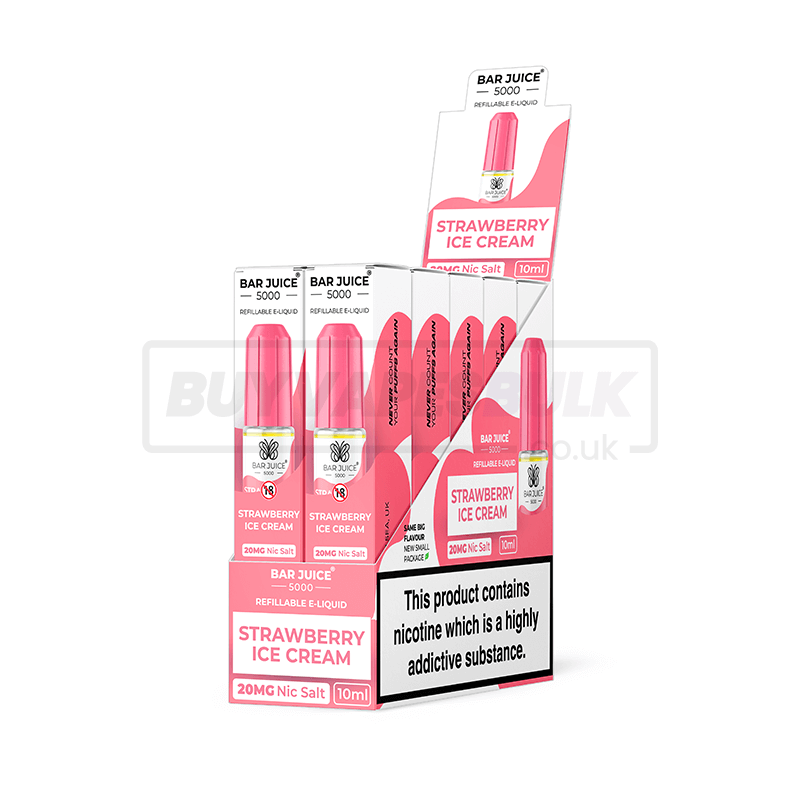 Strawberry Ice Cream Bar Juice 5000 Nic Salt E-Liquid Pack of 10
