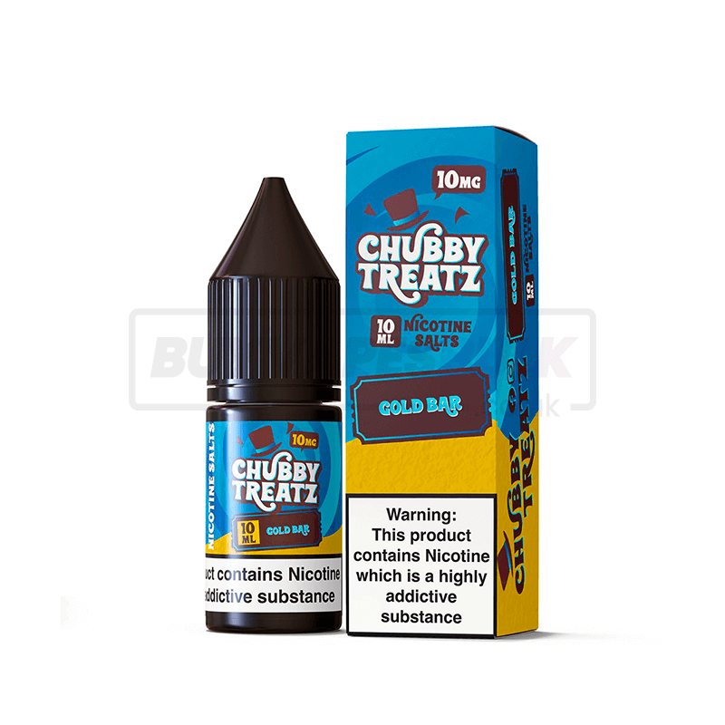 Gold Bar Chubby Treatz Nic Salt E-Liquid Pack of 10 x (10ml)
