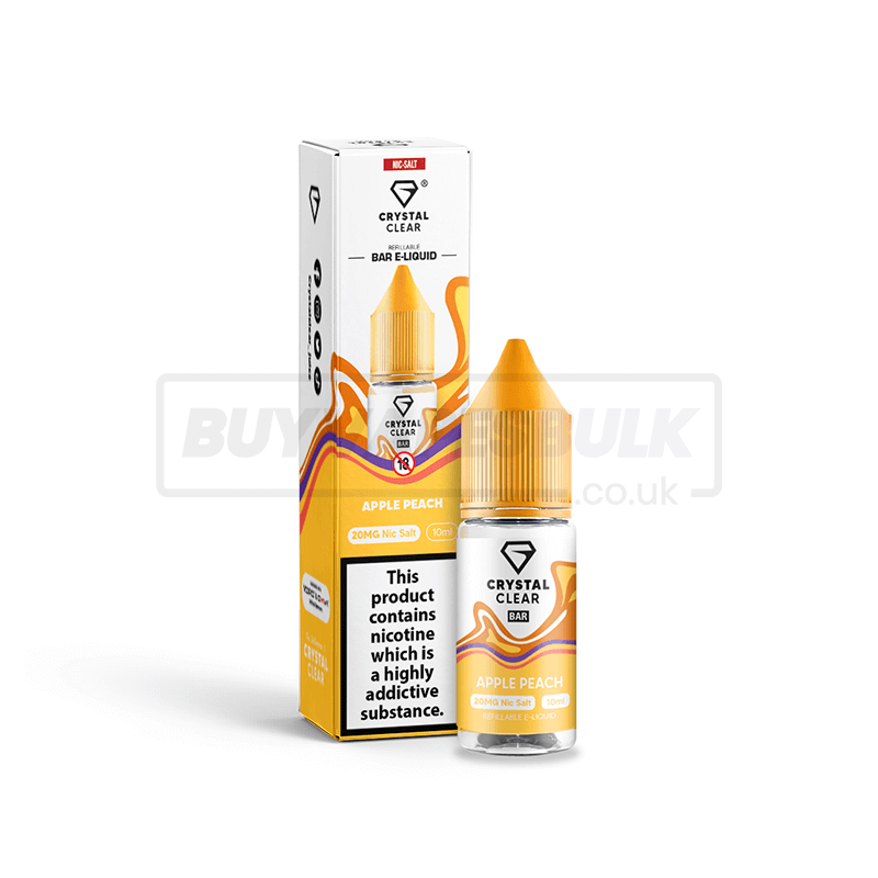 Apple Peach Crystal Clear Juice Nic Salt E-Liquid Pack of 10