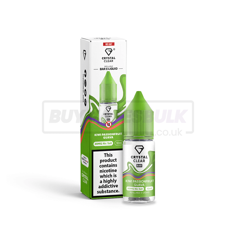 Kiwi Passionfruit Guava Crystal Clear Juice Nic Salt E-Liquid Pack of 10
