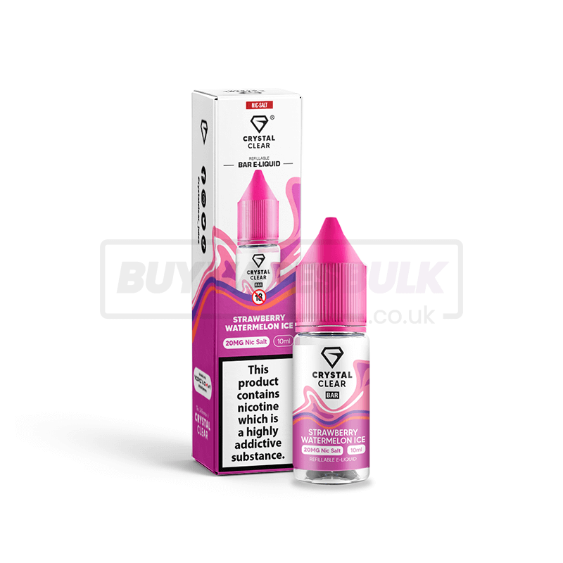 Strawberry Watermelon Ice Crystal Clear Juice Nic Salt E-Liquid Pack of 10
