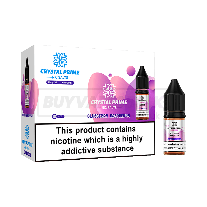 Blueberry Raspberry Crystal Prime Nic Salt E-Liquid Pack of 10
