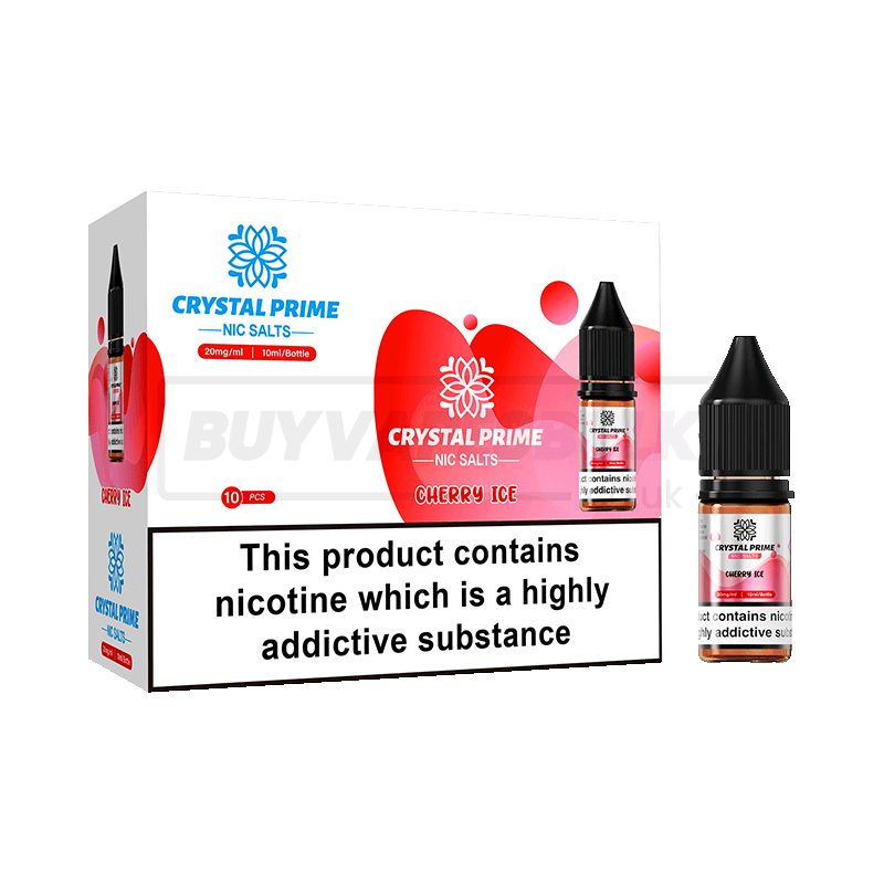 Cherry Ice Crystal Prime Nic Salt E-Liquid Pack of 10