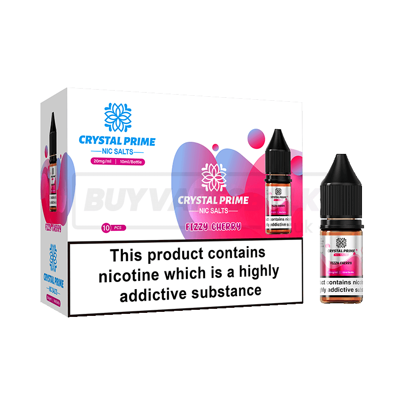 Fizzy Cherry Crystal Prime Nic Salt E-Liquid Pack of 10