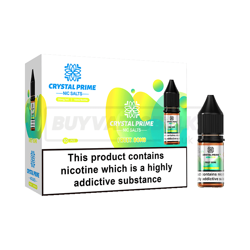 Fruit Bomb Crystal Prime Nic Salt E-Liquid Pack of 10