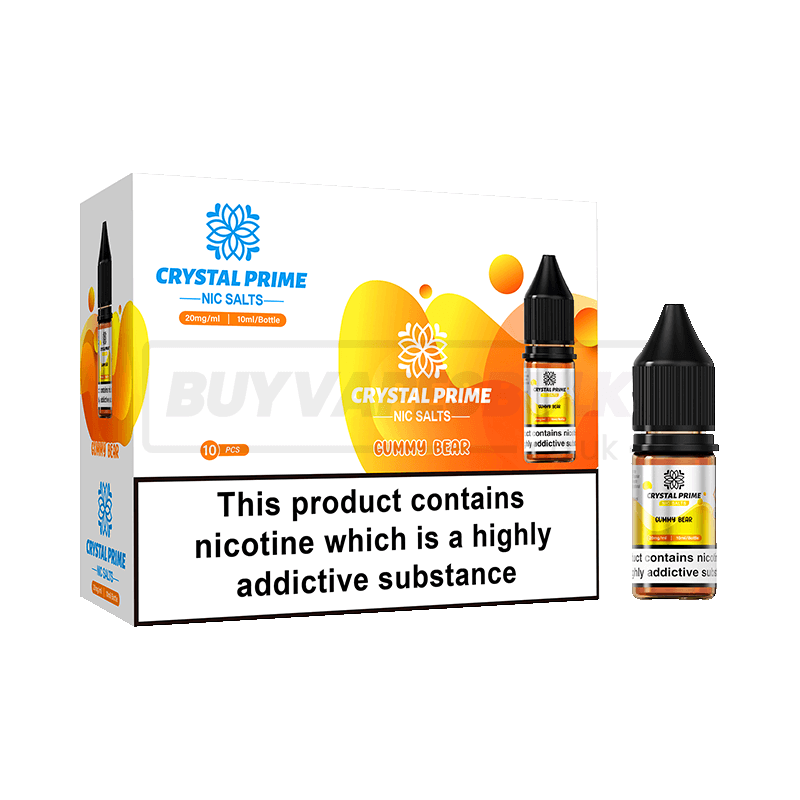 Gummy Bear Crystal Prime Nic Salt E-Liquid Pack of 10