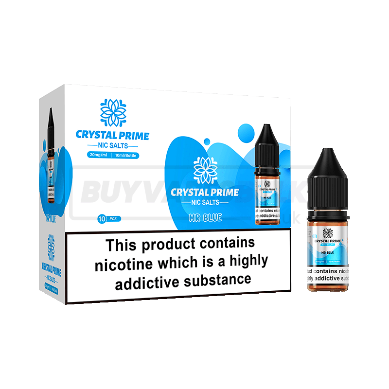 Mr Blue Crystal Prime Nic Salt E-Liquid Pack of 10