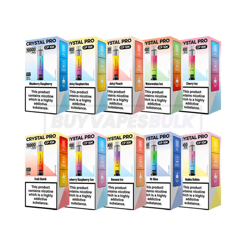 Crystal Pro CP 10K Prefilled Vape Kit 5 Pack