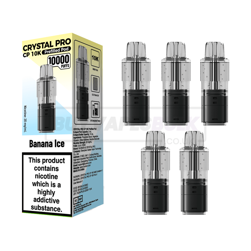 Crystal Pro CP 10K Prefilled Pods 5 Pack Banana Ice