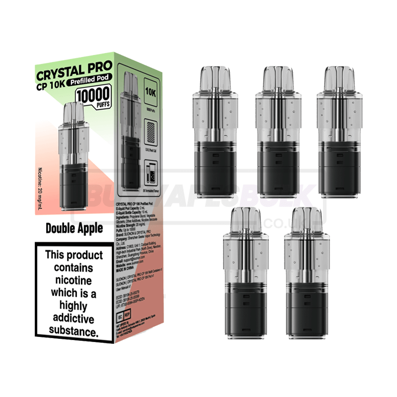 Crystal Pro CP 10K Prefilled Pods 5 Pack Double Apple