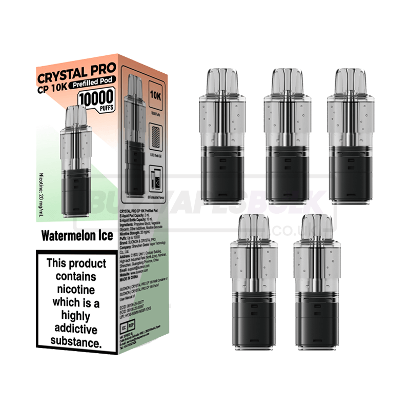 Crystal Pro CP 10K Prefilled Pods 5 Pack Watermelon Ice
