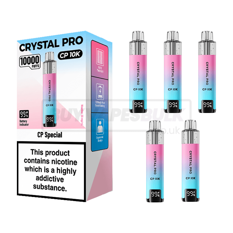CP Special Crystal Pro CP 10K Prefilled Vape Kit 5 Pack