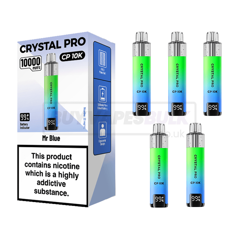 Mr Blue Crystal Pro CP 10K Prefilled Vape Kit 5 Pack