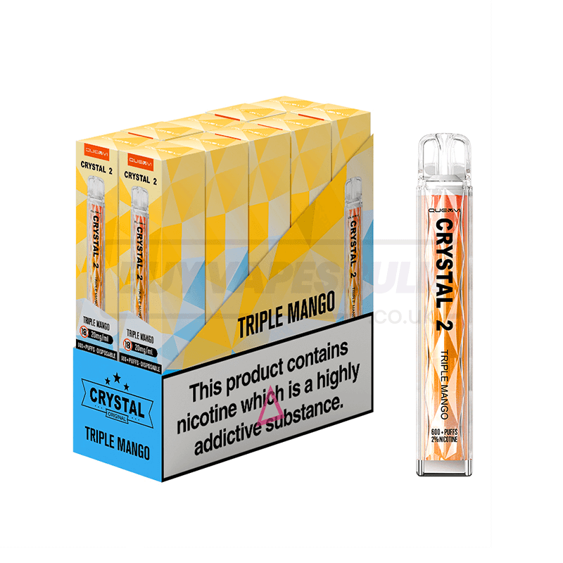 Triple Mango QUEVVI Crystal Bar 2 600 Puff Disposable Vape 10 Pack