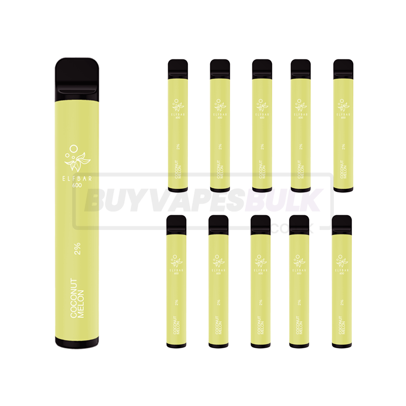 Coconut Melon Elf Bar 600 Puff Disposable Vape 10 Pack Buy Vapes Bulk