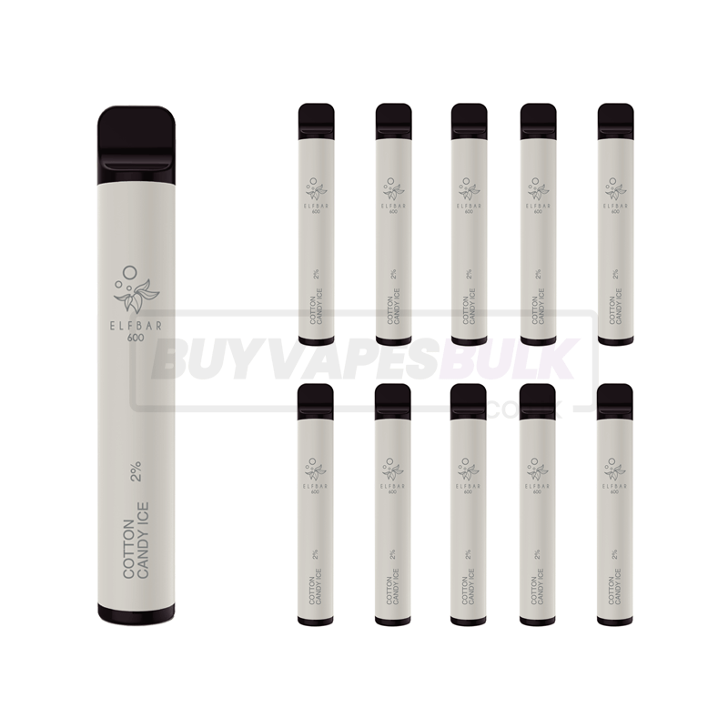 Cotton Candy Elf Bar 600 Puff Disposable Vape 10 Pack