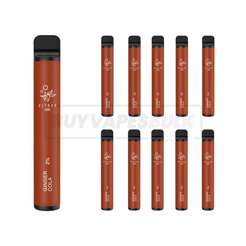 Ginger Cola Elf Bar 600 Puff Disposable Vape 10 Pack