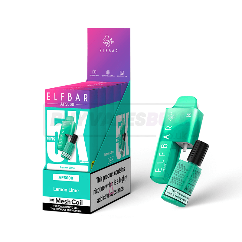Lemon Lime Elf Bar AF5000 Puff Disposable Vape 5 Pack