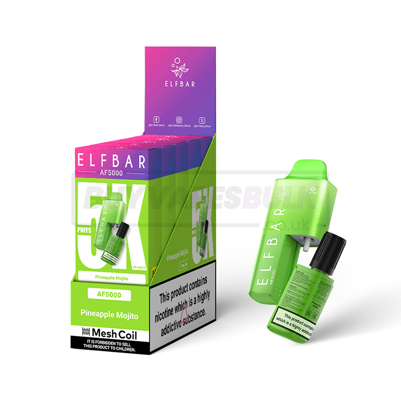 Pineapple Mojito Elf Bar AF5000 Puff Disposable Vape 5 Pack