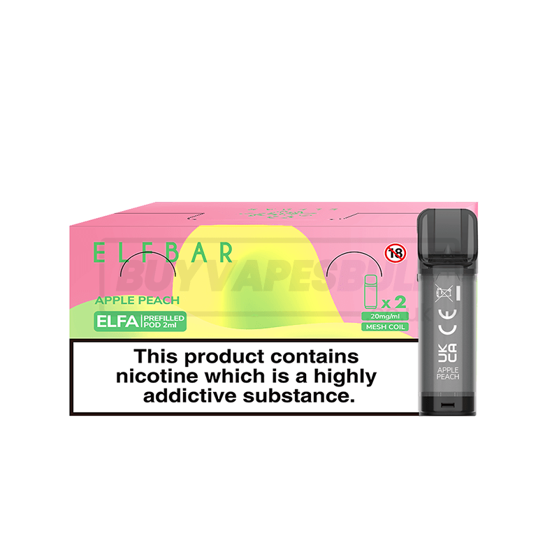 Apple Peach Elf Bar Elfa Prefilled Pods 10 Pack