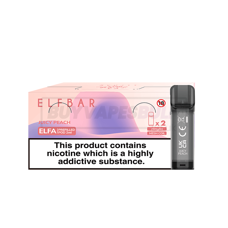 Juicy Peach Elf Bar Elfa Prefilled Pods 10 Pack
