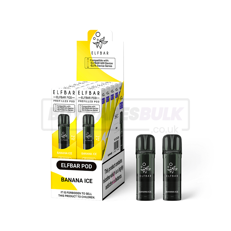 Banana Ice Elfbar 600 Prefilled Pods 10 Pack