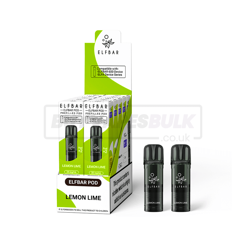 Elfbar 600 Prefilled Pods 10 Pack Lemon Lime (NEW)