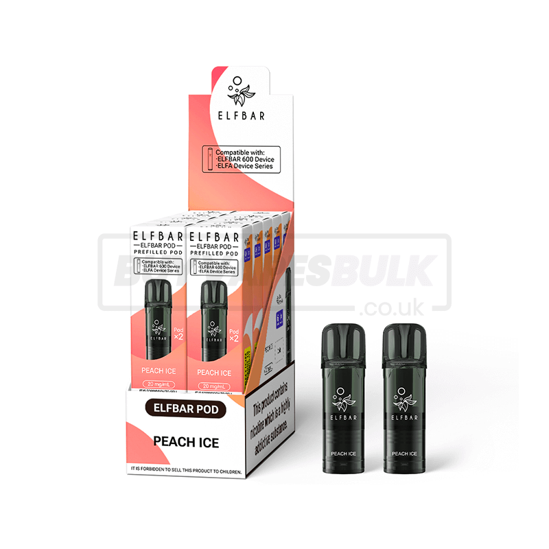 Elfbar 600 Prefilled Pods 10 Pack Peach Ice