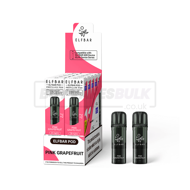 Elfbar 600 Prefilled Pods 10 Pack Pink Grapefruit