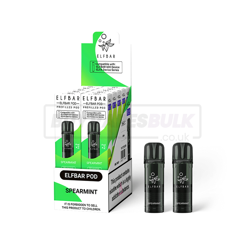 Spearmint Elfbar 600 Prefilled Pods 10 Pack