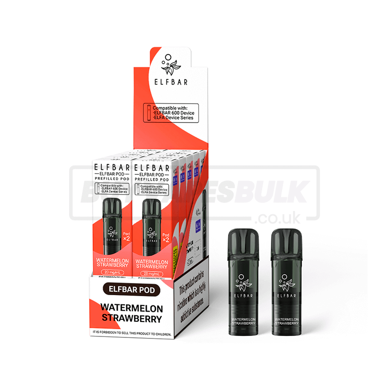 Elfbar 600 Prefilled Pods 10 Pack Watermelon Strawberry