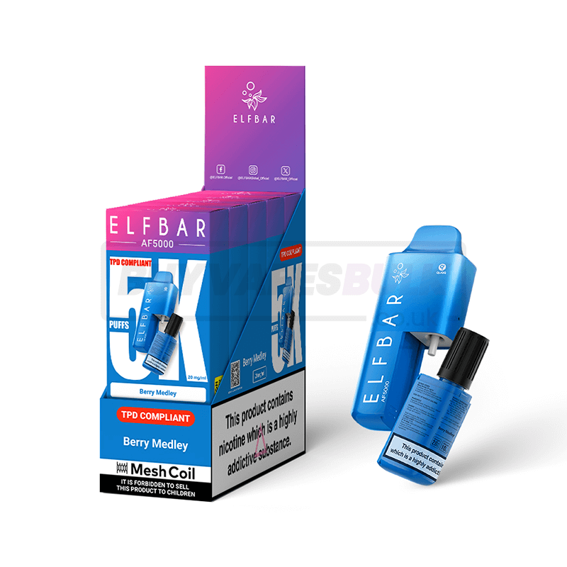 Berry Medley Elf Bar AF5000 Puff Disposable Vape 5 Pack
