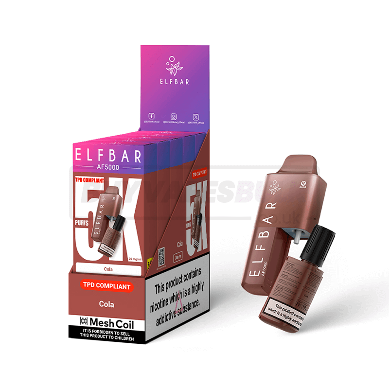 Cola Elf Bar AF5000 Puff Disposable Vape 5 Pack