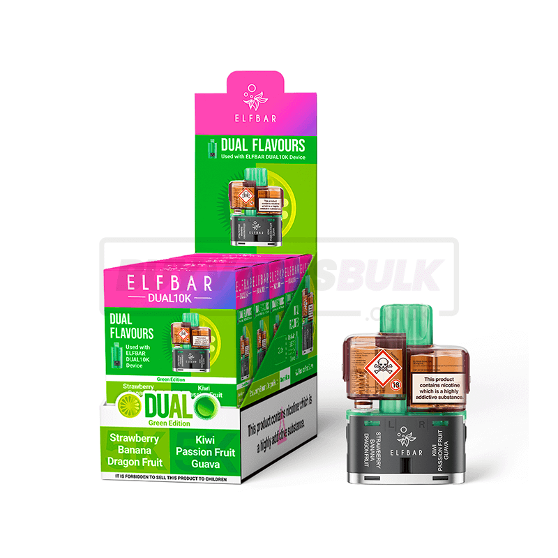 Green Edition Elfbar Dual 10K Refill Pods 5 Pack