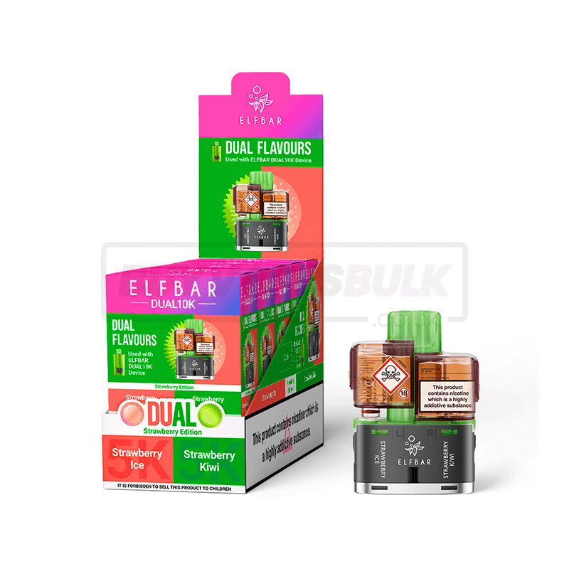 Elf Bar Dual 10K Prefilled Pods 5 Pack Strawberry Edition