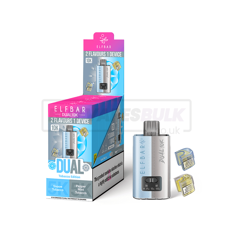 Elf Bar Dual 10K Prefilled Vape Kit 5 Pack Tobacco Edition
