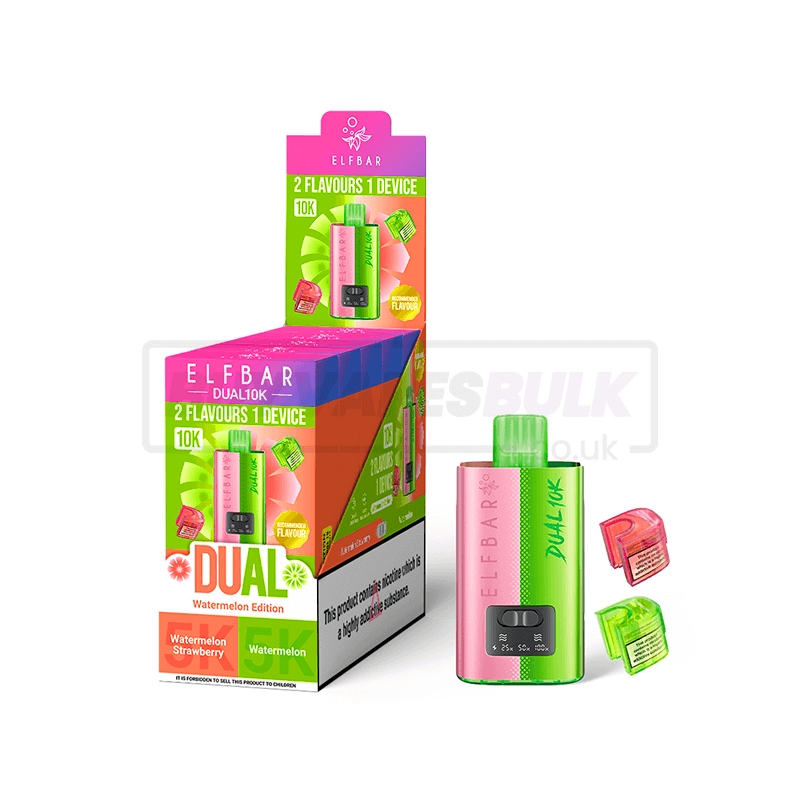 Elf Bar Dual 10K Prefilled Vape Kit 5 Pack Watermelon Edition