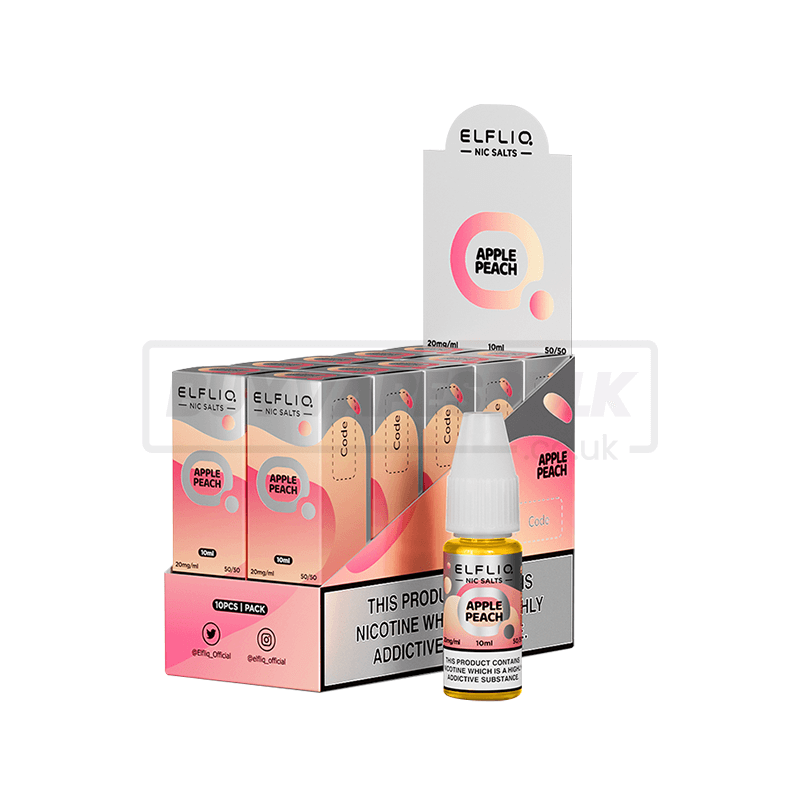 Apple Peach Elfliq by Elf Bar Nic Salt E-Liquid Pack of 10