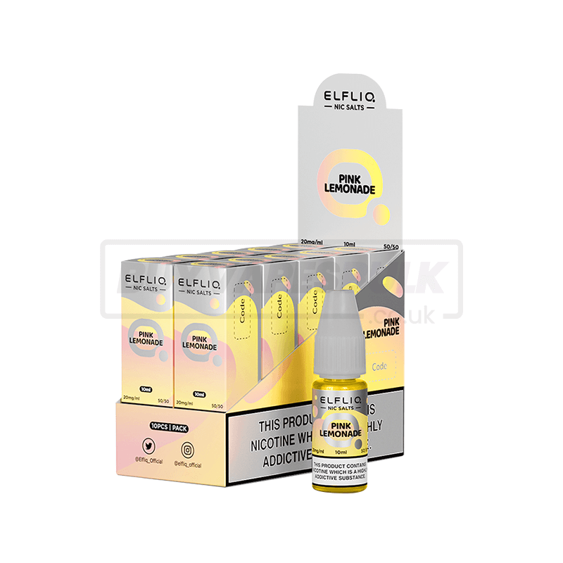 Pink Lemonade Elfliq by Elf Bar Nic Salt E-Liquid Pack of 10