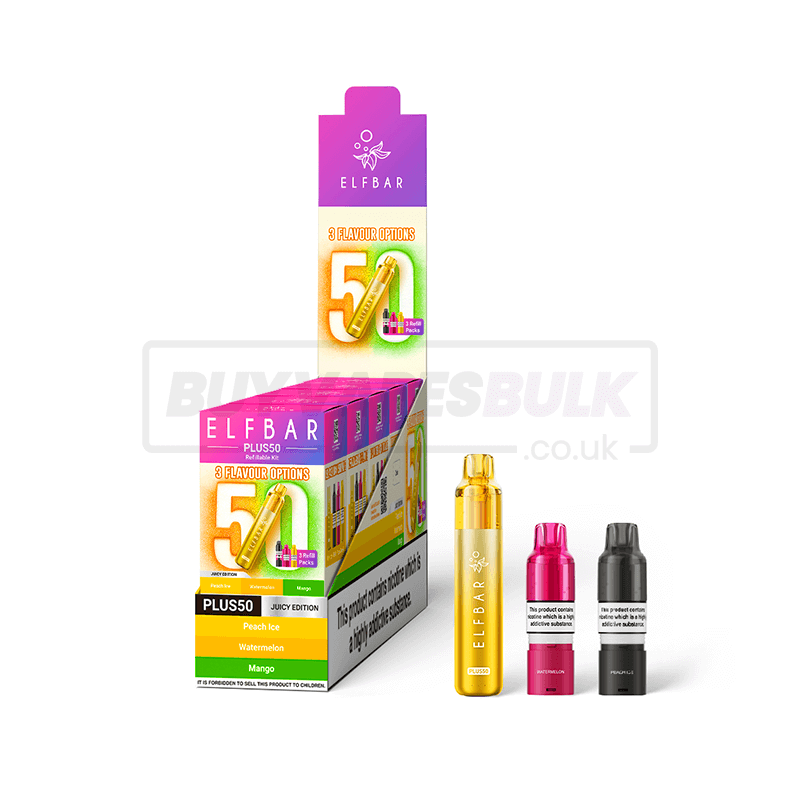 Elfbar Plus 50 Prefilled Pod Kit 5 Pack Juicy Edition