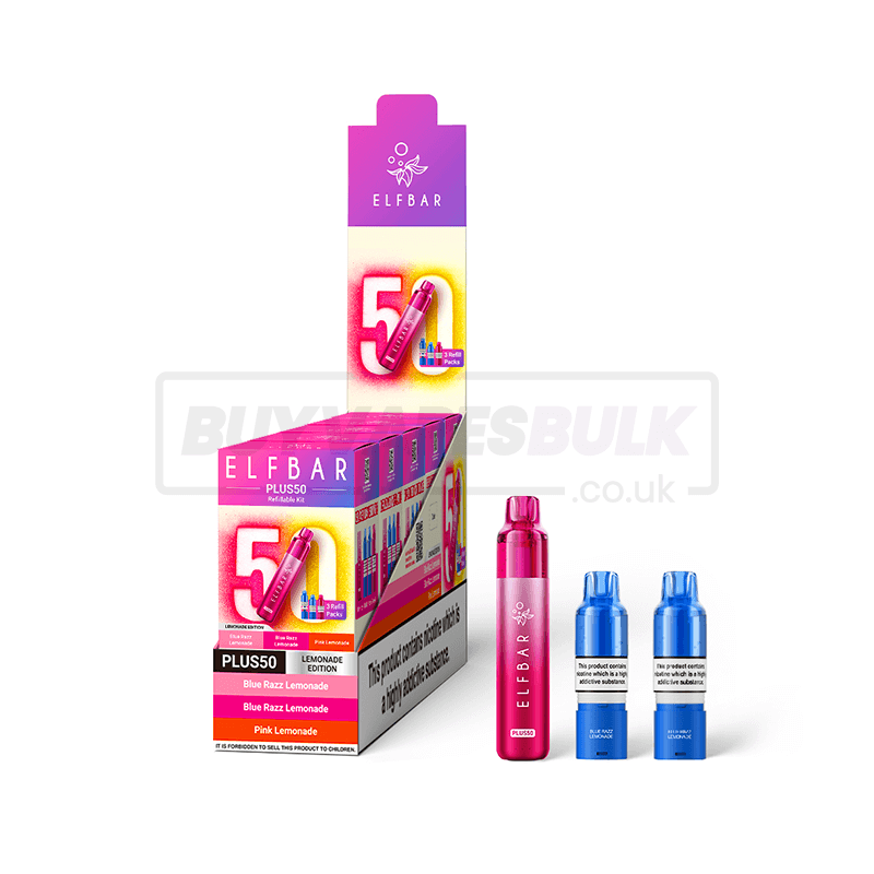Elfbar Plus 50 Prefilled Pod Kit 5 Pack Lemonade Edition