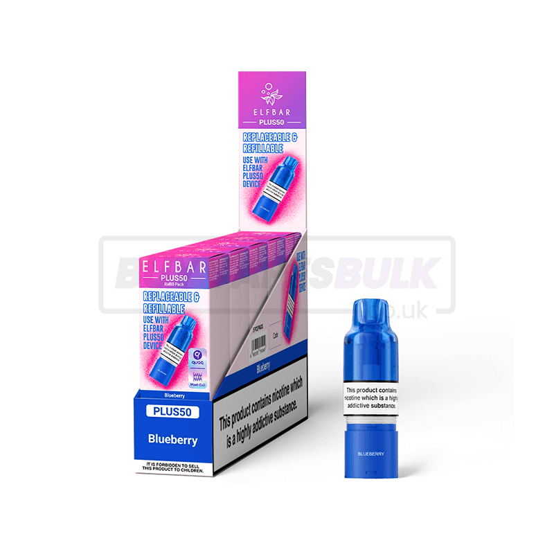 Elfbar Plus 50 Refill Pods 5 Pack Blueberry