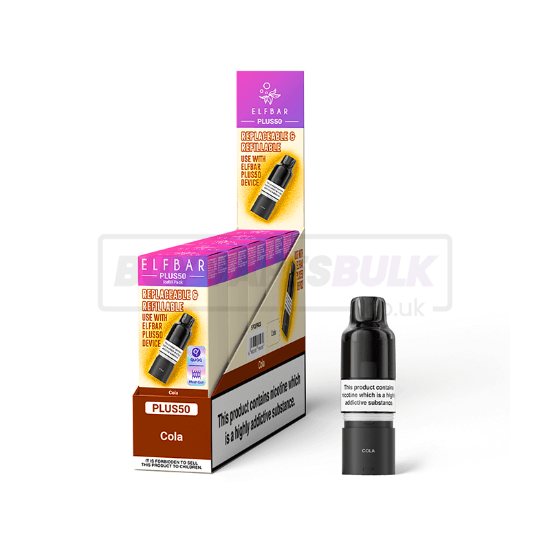 Elfbar Plus 50 Refill Pods 5 Pack Cola