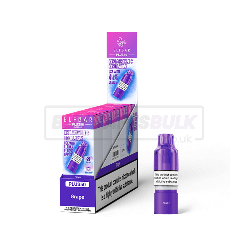 Elfbar Plus 50 Refill Pods 5 Pack Grape